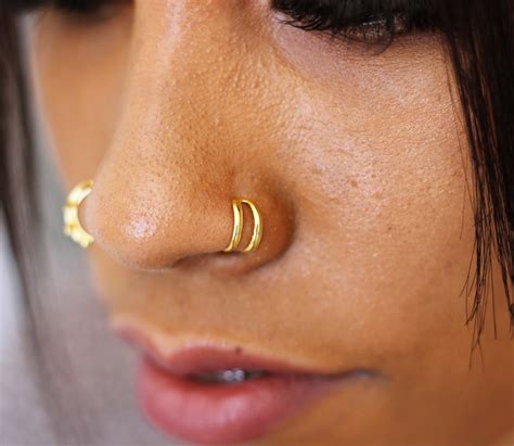 nostril piercing fake|artificial nose ring without piercing.